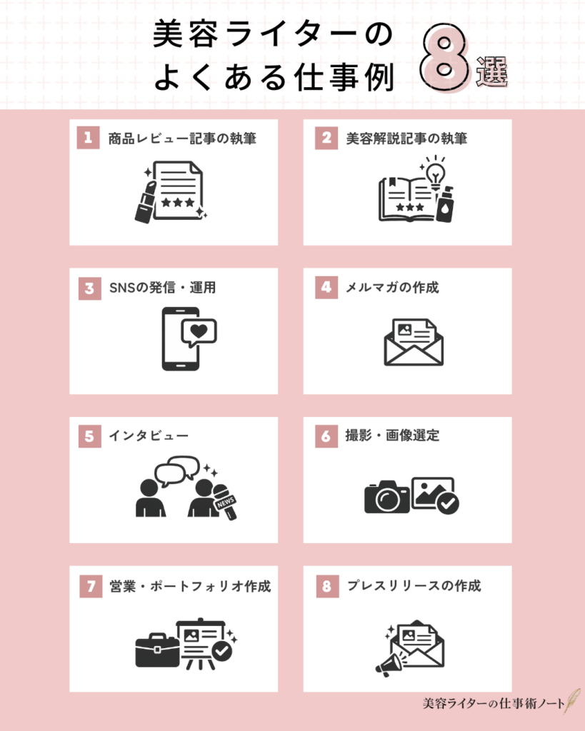 美容ライターのよくある仕事例8選